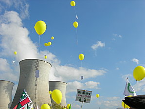 Lacher de ballon centrale nucléaire Bugey 15 octobre 2011